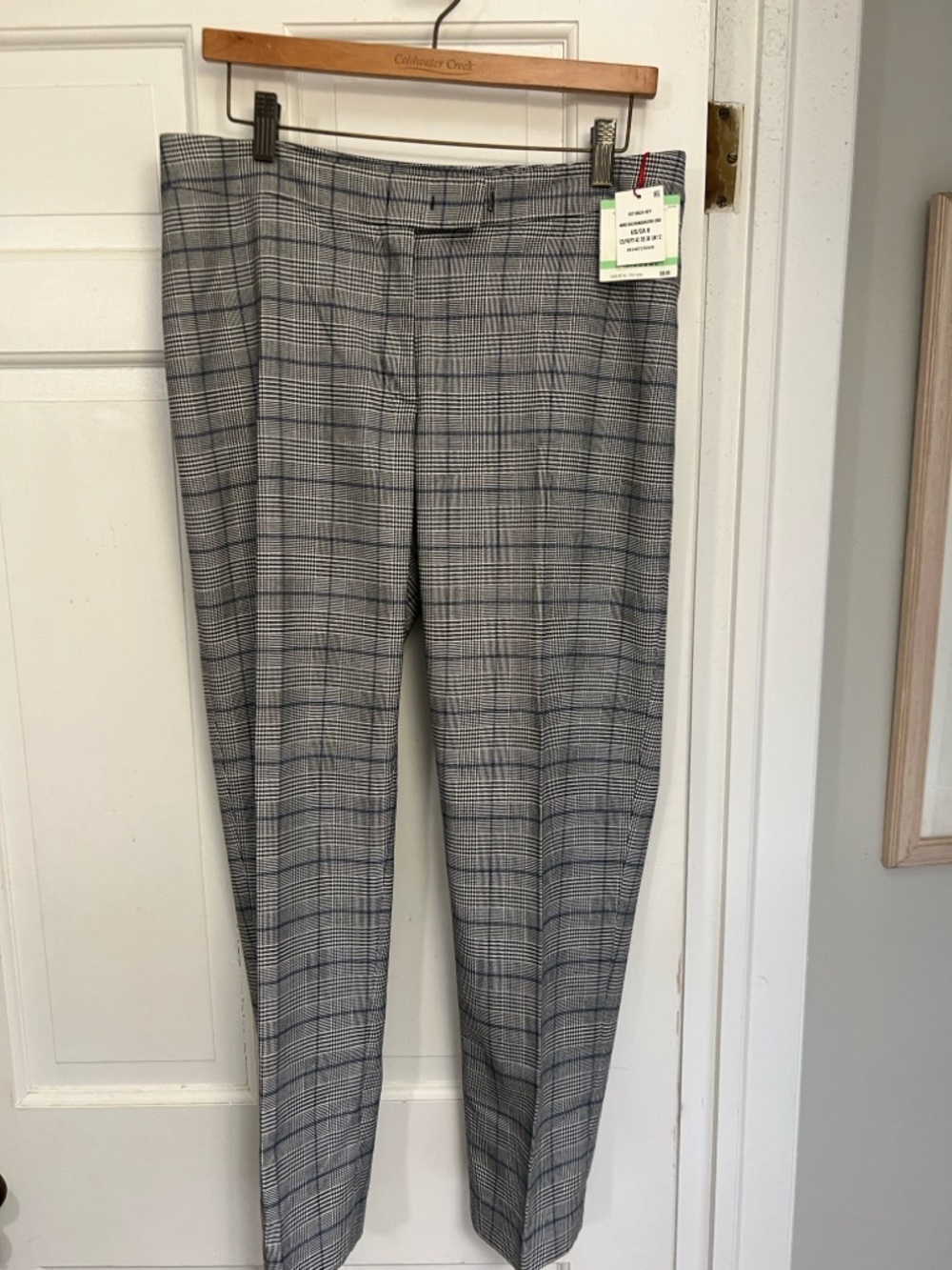 Bla/Whi/Blue Plaid Tailored Pant